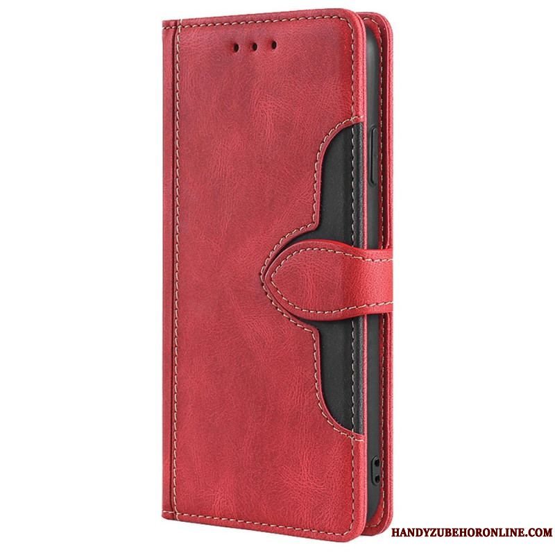 Flip Cover Xiaomi Redmi Note 11 / 11S Imiteret Læder Bicolor Stilfuld