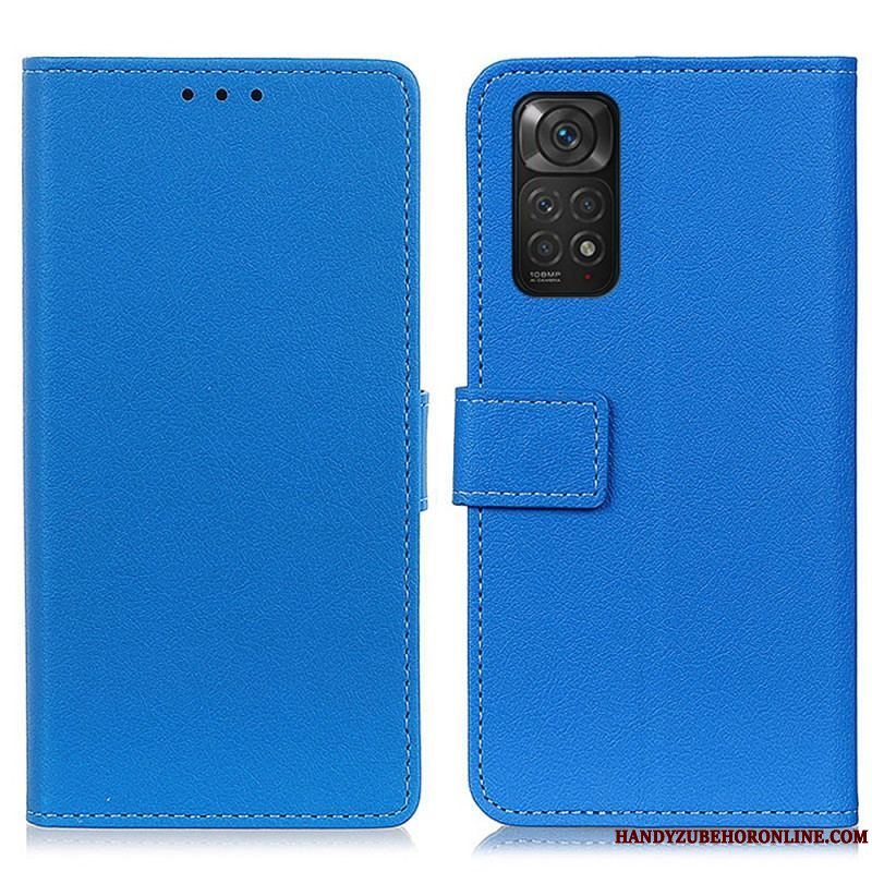 Flip Cover Xiaomi Redmi Note 11 / 11S Premium Litchi Imiteret Læder