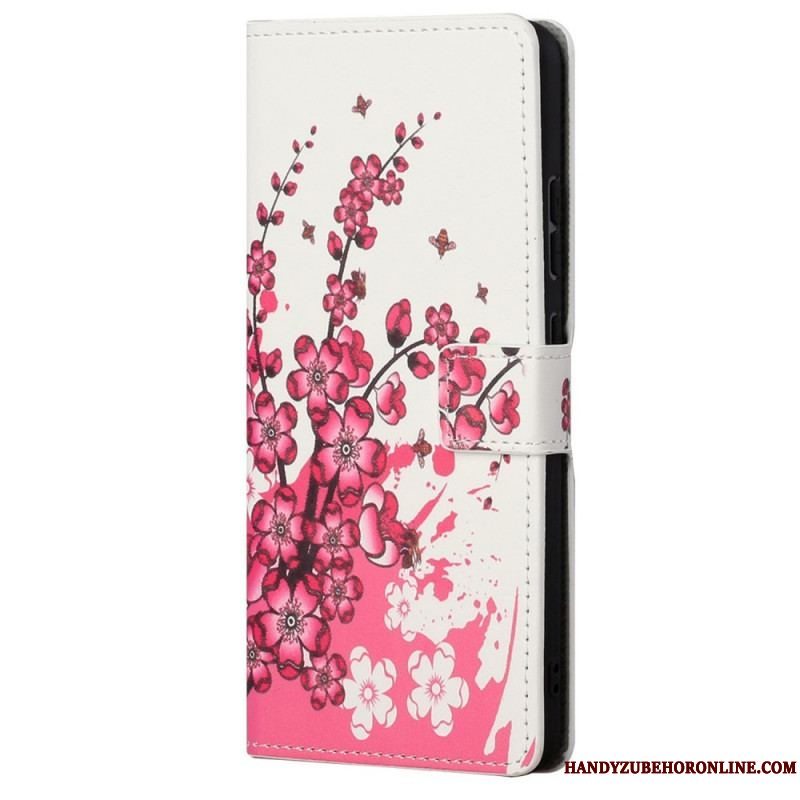 Flip Cover Xiaomi Redmi Note 11 / 11S Tropiske Blomster