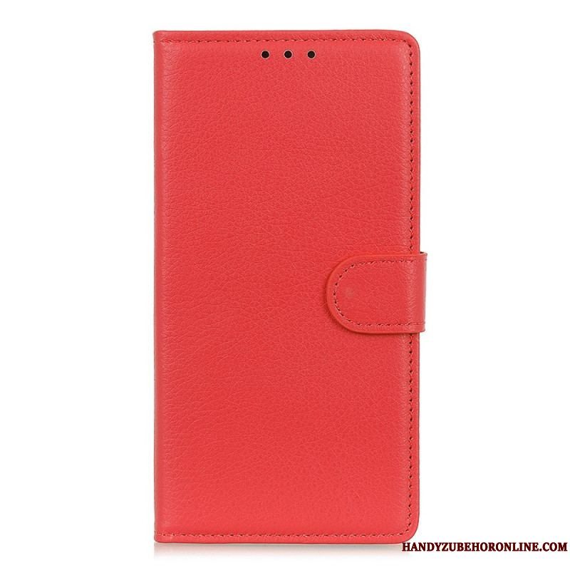 Flip Cover Xiaomi Redmi Note 11 Pro / 11 Pro 5G Traditionelt Litchi Imiteret Læder