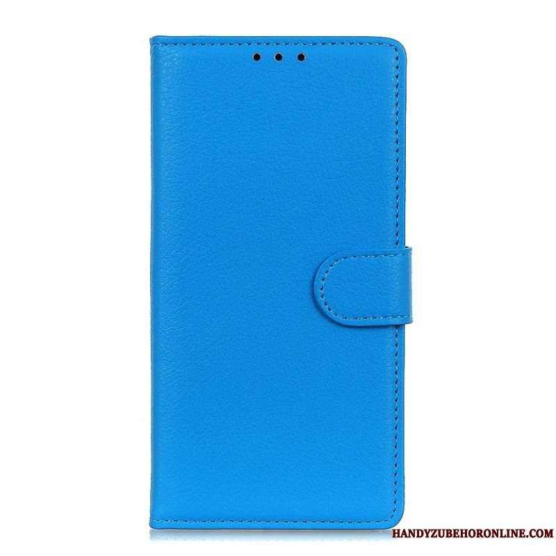 Flip Cover Xiaomi Redmi Note 11 Pro / 11 Pro 5G Traditionelt Litchi Imiteret Læder