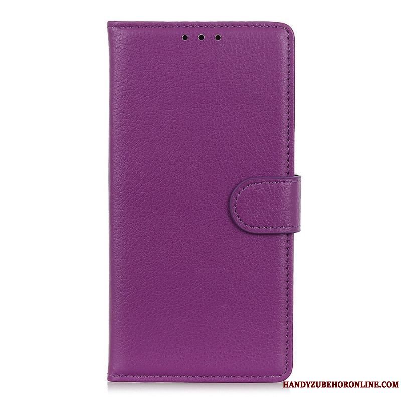 Flip Cover Xiaomi Redmi Note 11 Pro / 11 Pro 5G Traditionelt Litchi Imiteret Læder