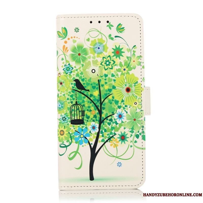 Flip Cover Xiaomi Redmi Note 11 Pro Plus 5G Blomstrende Træ