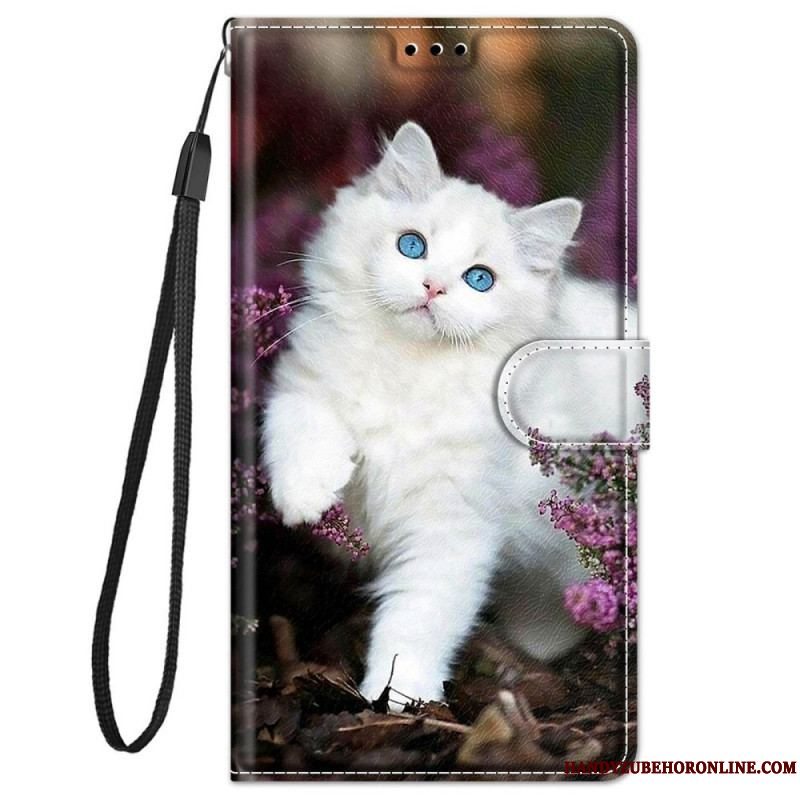 Flip Cover Xiaomi Redmi Note 11 Pro Plus 5G Med Snor Thong Cat Fan