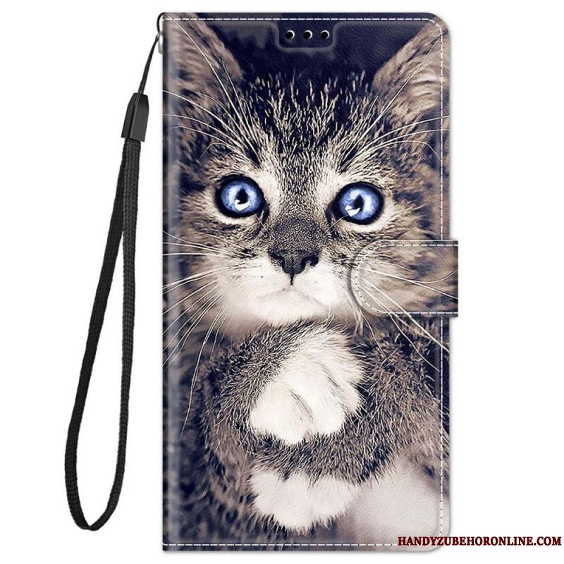 Flip Cover Xiaomi Redmi Note 11 Pro Plus 5G Med Snor Thong Cat Fan