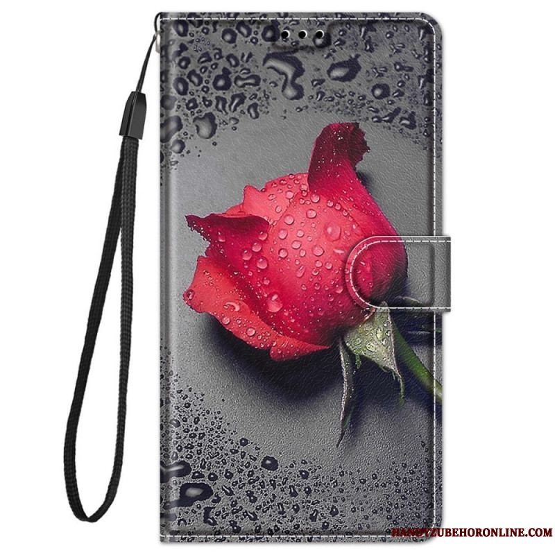 Flip Cover Xiaomi Redmi Note 11 Pro Plus 5G Roser Med Snor