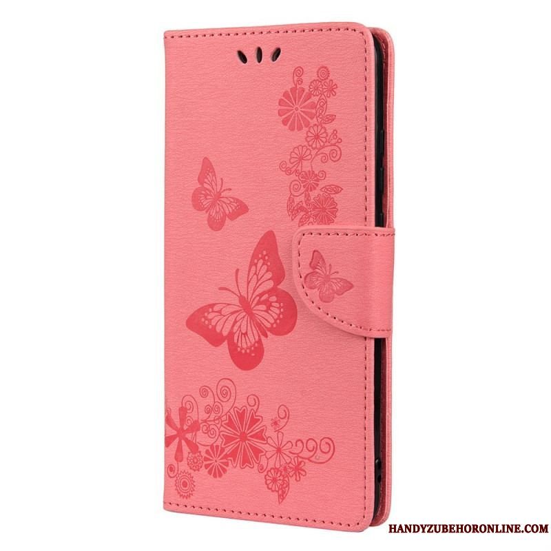 Flip Cover Xiaomi Redmi Note 11 Pro Plus 5G Sommerfugle