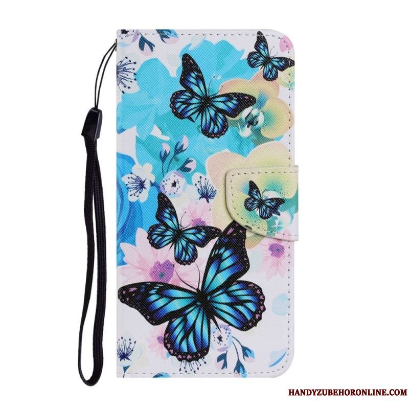 Flip Cover Xiaomi Redmi Note 11 Pro Plus 5G Sommerfugle Og Sommerblomster