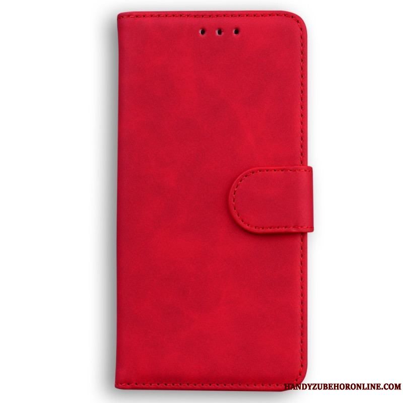 Flip Cover Xiaomi Redmi Note 12 4G Almindeligt Imiteret Læder
