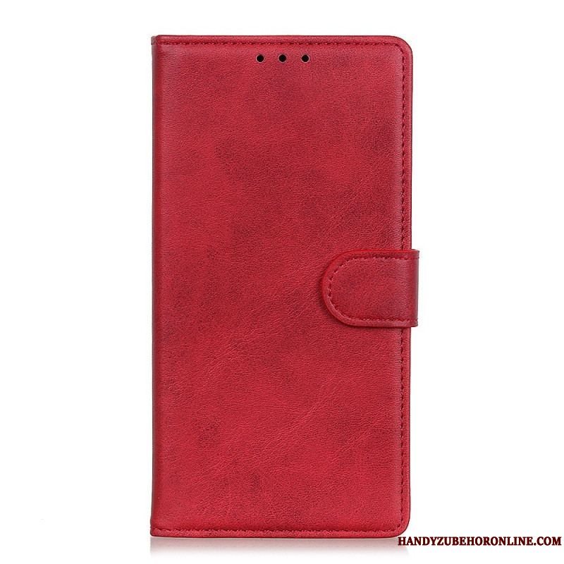 Flip Cover Xiaomi Redmi Note 12 4G Mat Imiteret Læder