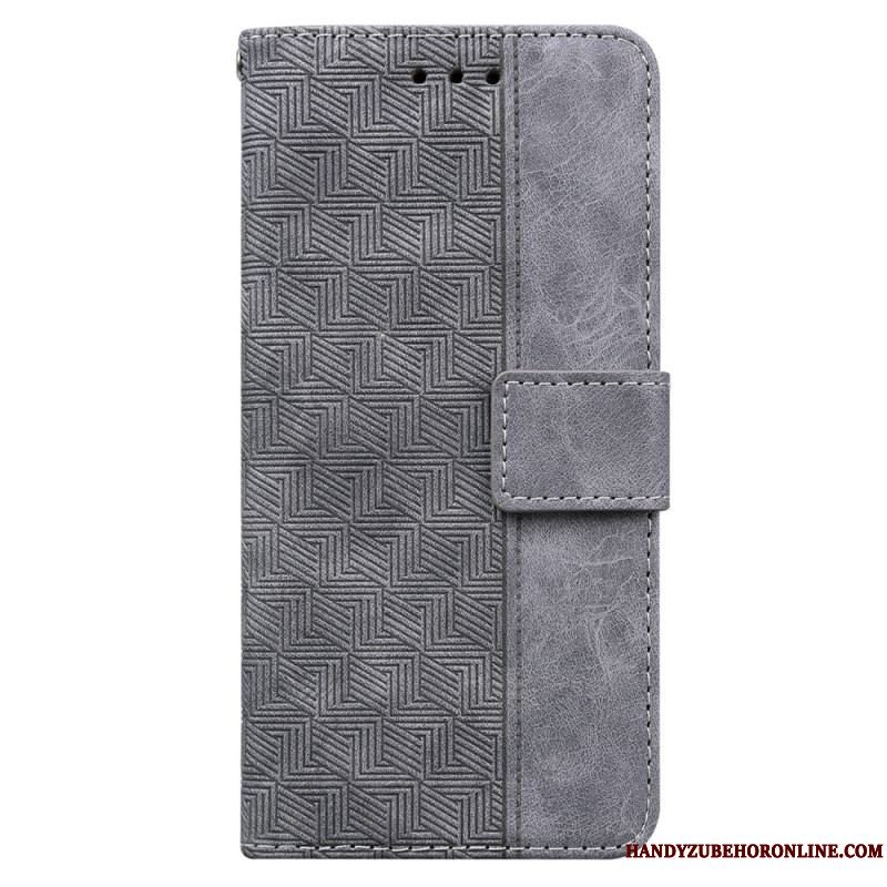 Flip Cover Xiaomi Redmi Note 12 4G Med Snor Strappy Mønster