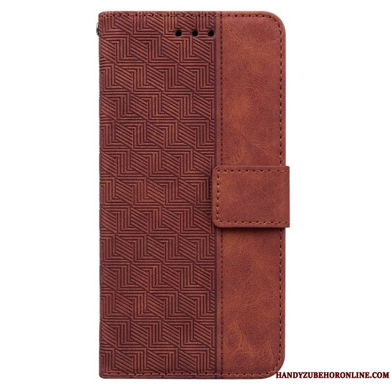 Flip Cover Xiaomi Redmi Note 12 4G Med Snor Strappy Mønster