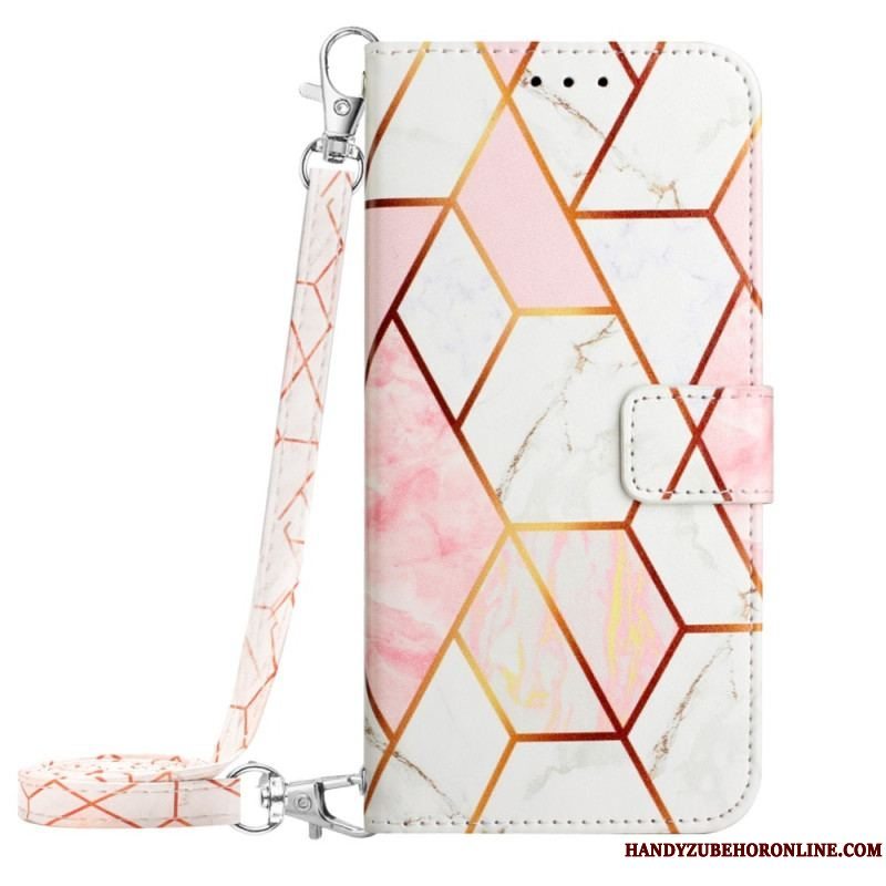 Flip Cover Xiaomi Redmi Note 12 5G Marmor Skulderrem