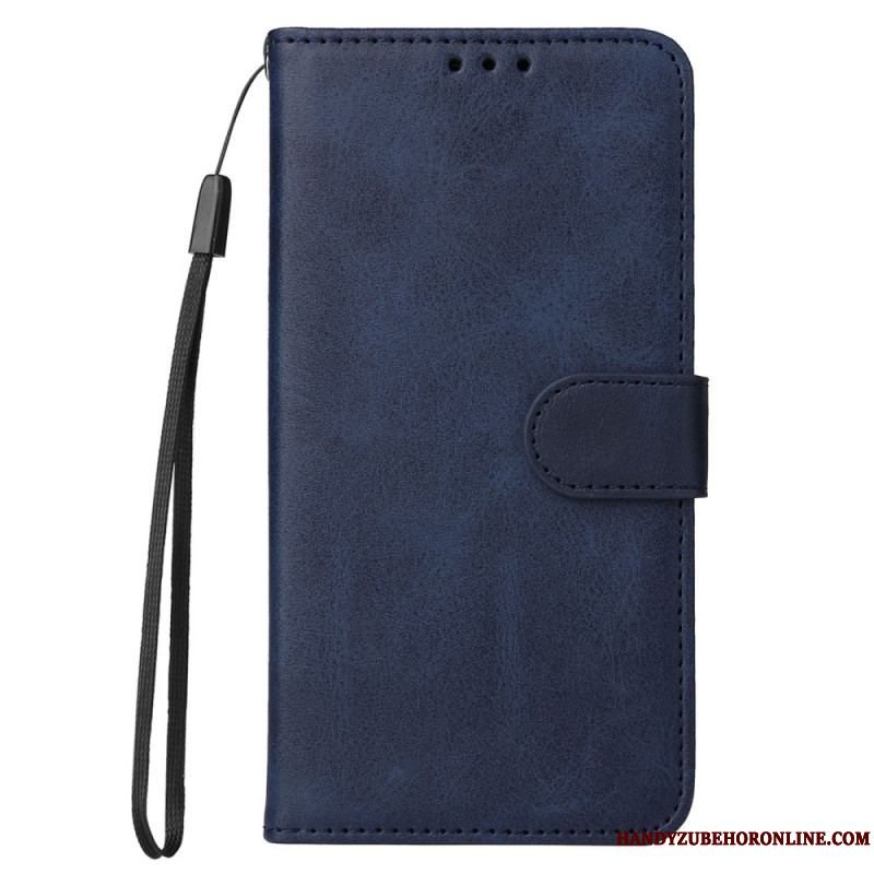 Flip Cover Xiaomi Redmi Note 12 Pro Plus Med Snor Almindelig Med Rem