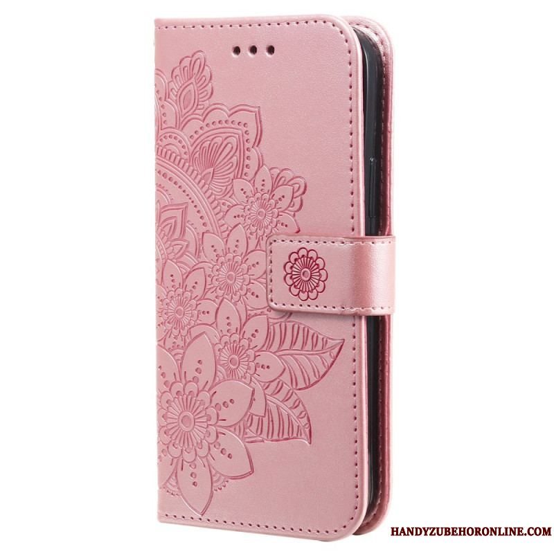 Flip Cover Xiaomi Redmi Note 12 Pro Plus Med Snor Rem Blomster Mandala