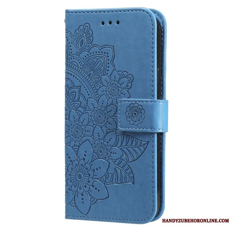 Flip Cover Xiaomi Redmi Note 12 Pro Plus Med Snor Rem Blomster Mandala