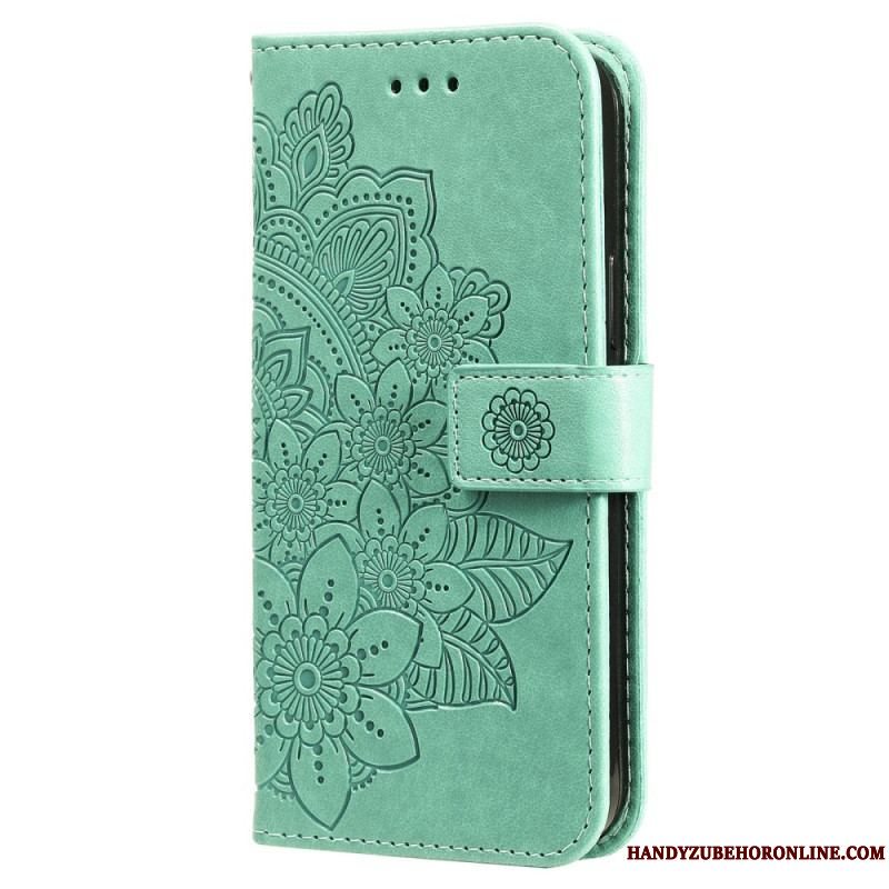 Flip Cover Xiaomi Redmi Note 12 Pro Plus Med Snor Rem Blomster Mandala