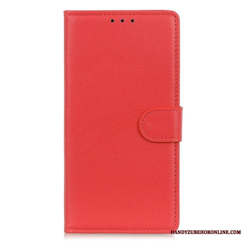 Flip Cover Xiaomi Redmi Note 12 Pro Traditionelt Imiteret Læder