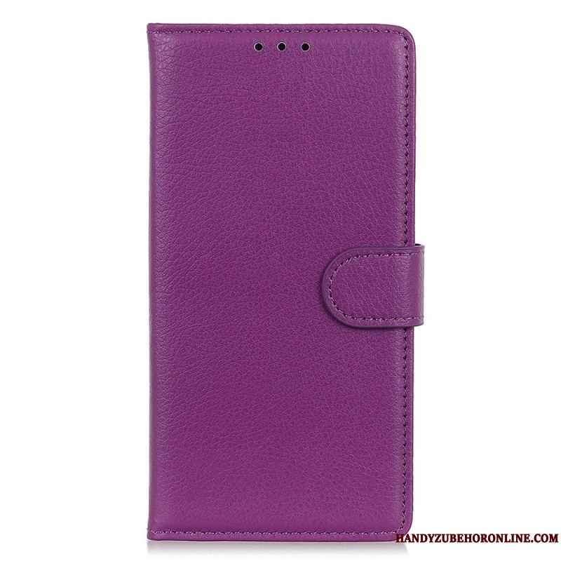 Flip Cover Xiaomi Redmi Note 12 Pro Traditionelt Imiteret Læder
