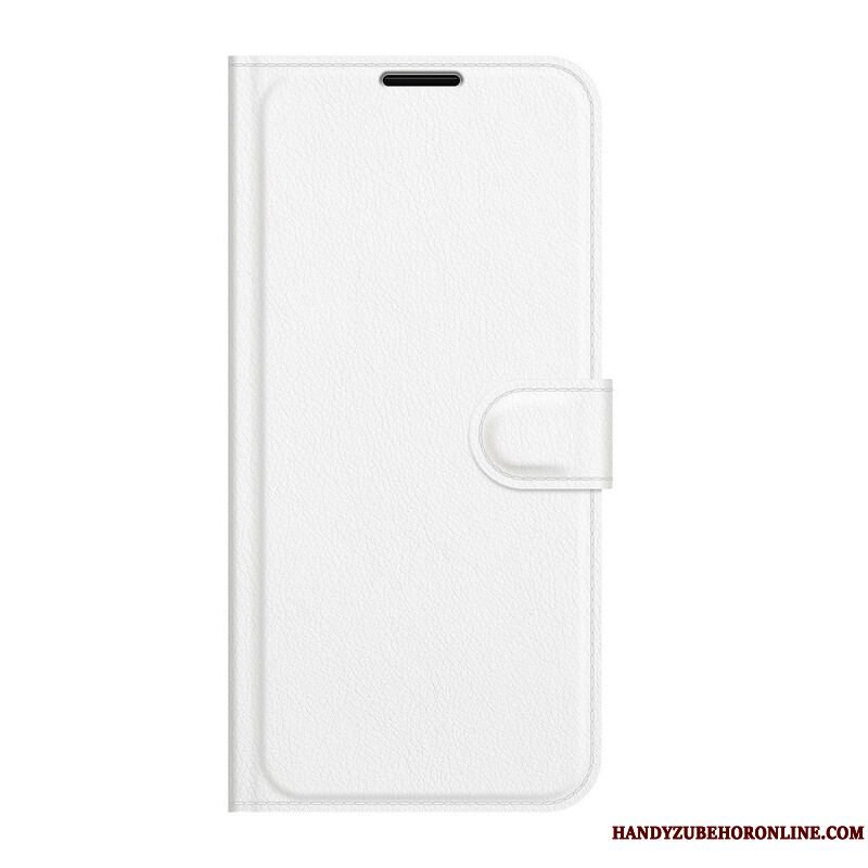 Flip Cover iPhone 13 Mini Klassisk Litchi-lædereffekt