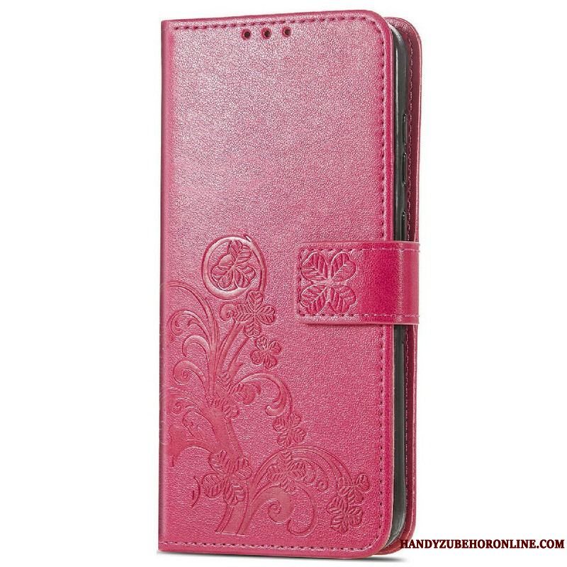 Flip Cover iPhone 13 Mini Med Snor Sommerfugle Og Blomsterrem