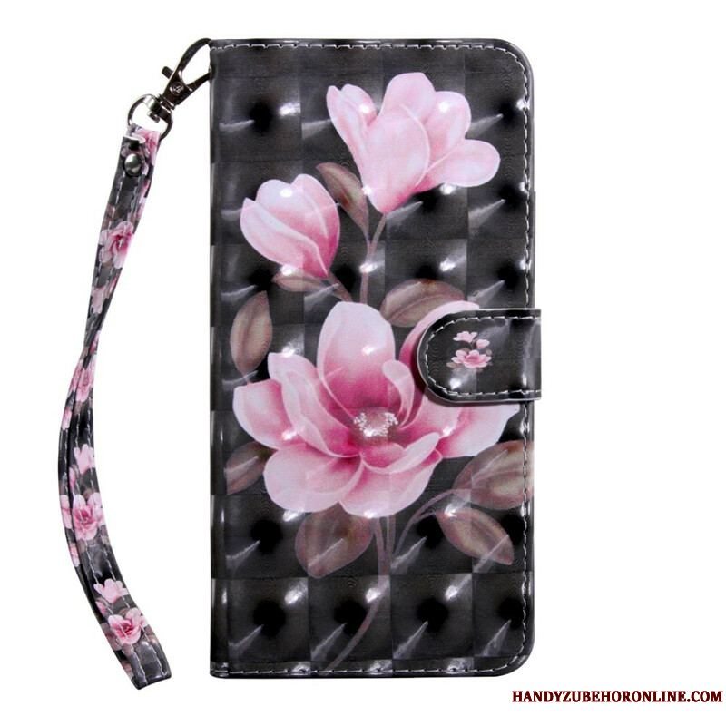 Flip Cover iPhone 13 Pro Lys Plet Blomster Blomstrer