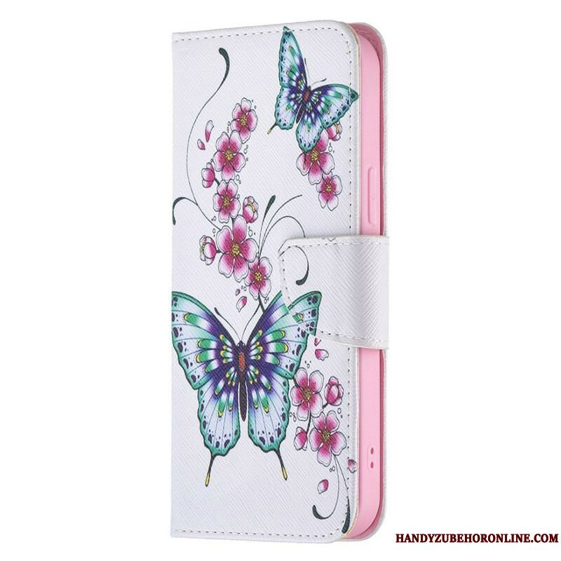 Flip Cover iPhone 13 Pro Max Utrolige Sommerfugle