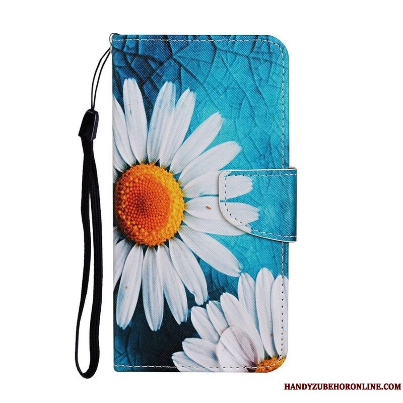 Flip Cover iPhone 13 Pro Mesterlige Blomster Med Rem