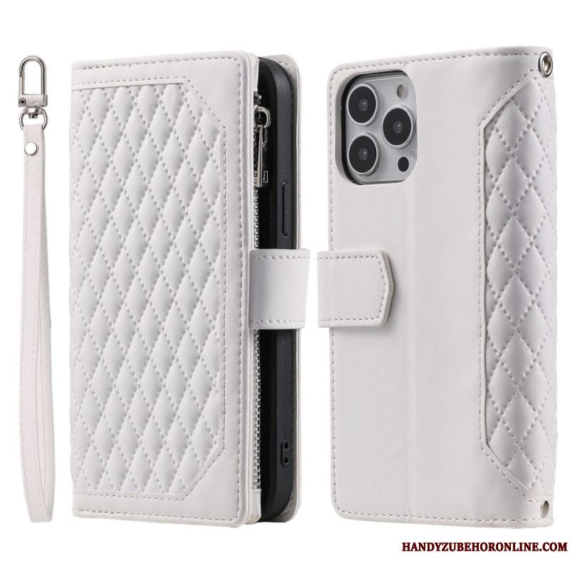 Flip Cover iPhone 14 Plus Quiltet Stil