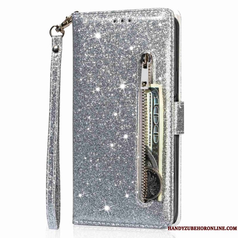 Flip Cover iPhone 14 Pro Max Punge Etui Glitter Tegnebog