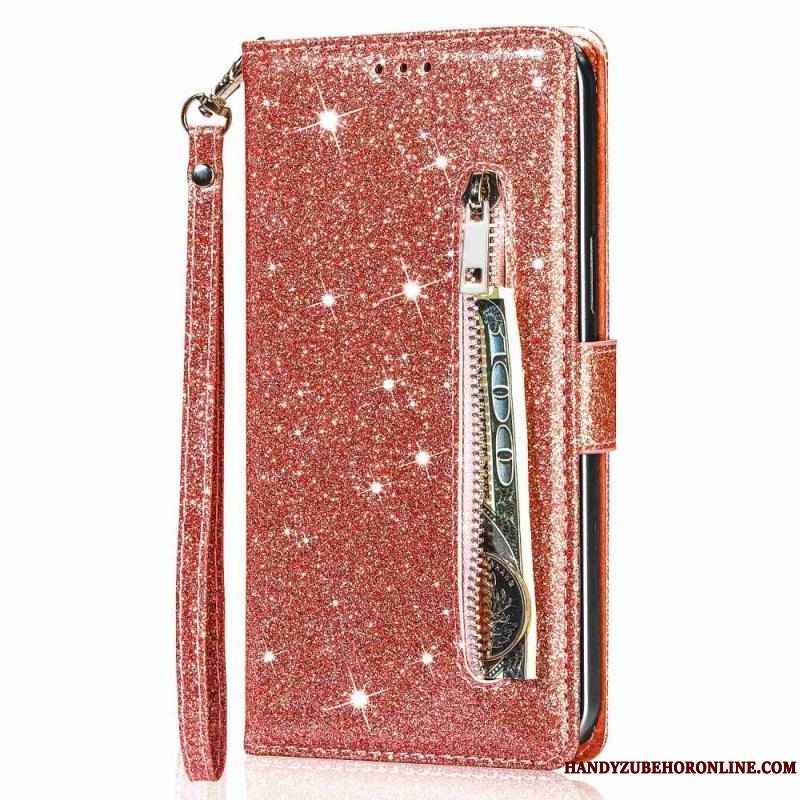 Flip Cover iPhone 14 Pro Max Punge Etui Glitter Tegnebog