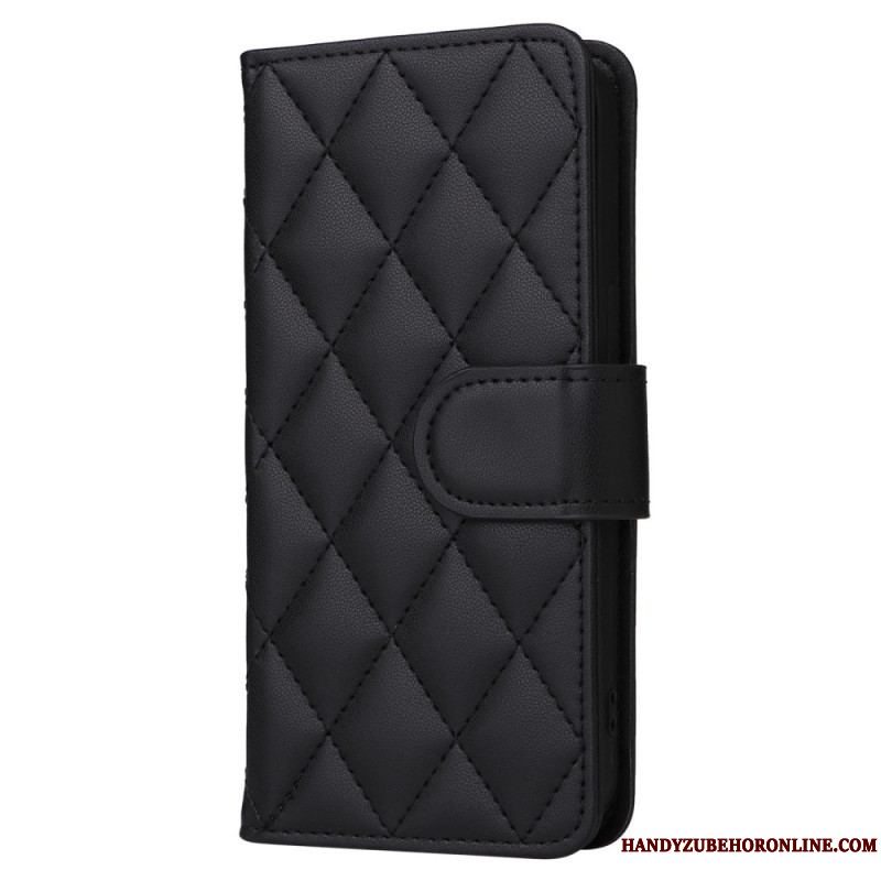 Flip Cover iPhone 14 Quiltet Stil