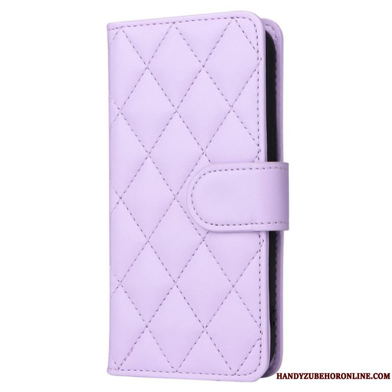 Flip Cover iPhone 14 Quiltet Stil