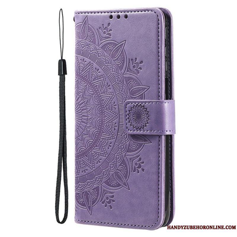 Flip Cover iPhone 15 Plus Solmandala Med Snor