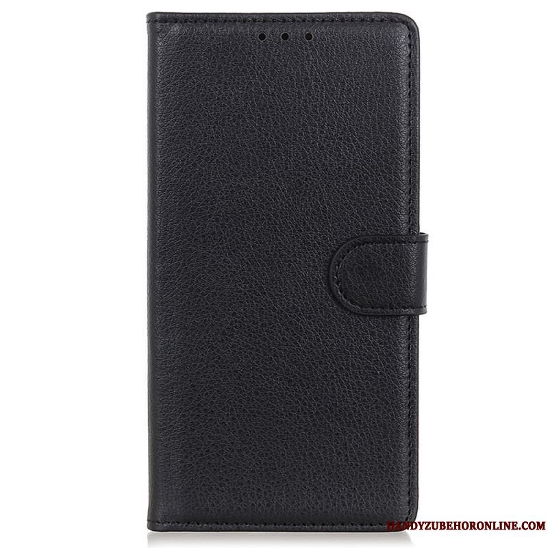Flip Cover iPhone 15 Plus Traditionelt Kunstlæder