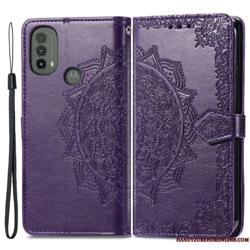 Læder Cover Moto E40 / E30 / E20 Mandala Middelalder