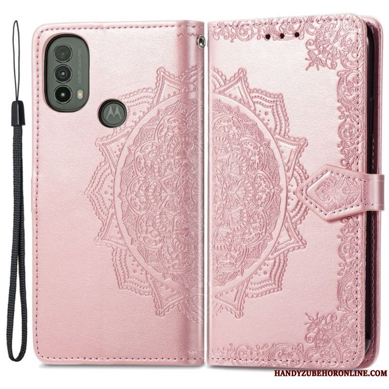 Læder Cover Moto E40 / E30 / E20 Mandala Middelalder