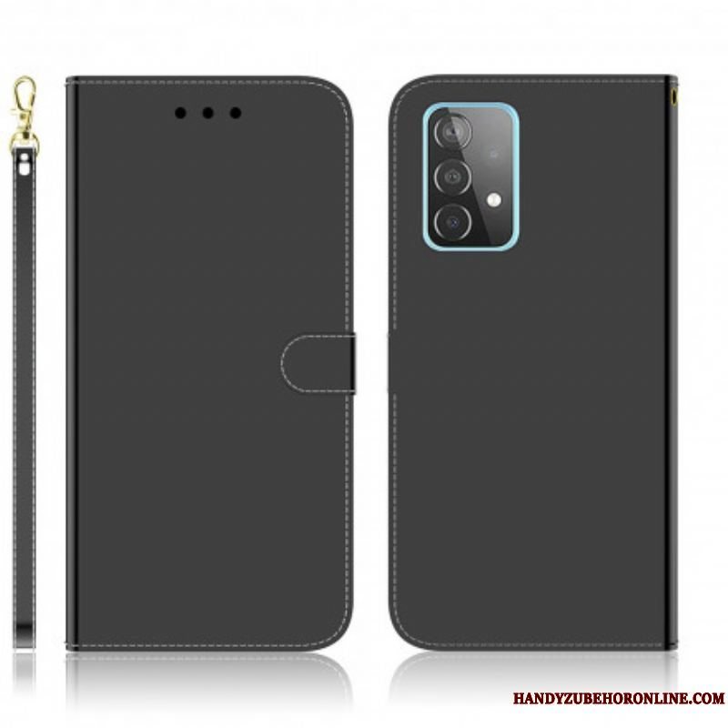 Læder Cover Samsung Galaxy A52 4G / A52 5G / A52s 5G Spejlcover I Imiteret Læder