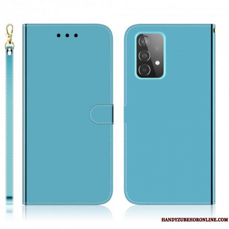 Læder Cover Samsung Galaxy A52 4G / A52 5G / A52s 5G Spejlcover I Imiteret Læder