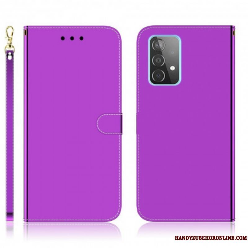 Læder Cover Samsung Galaxy A52 4G / A52 5G / A52s 5G Spejlcover I Imiteret Læder