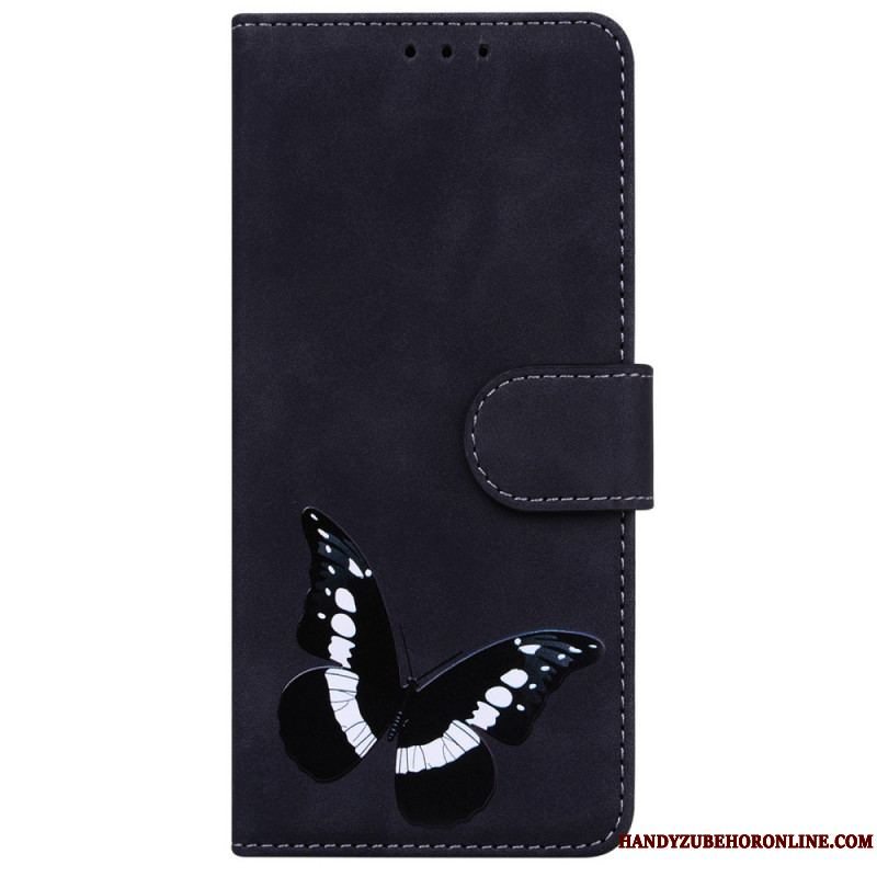 Læder Cover Samsung Galaxy A53 5G Skin-touch Butterfly