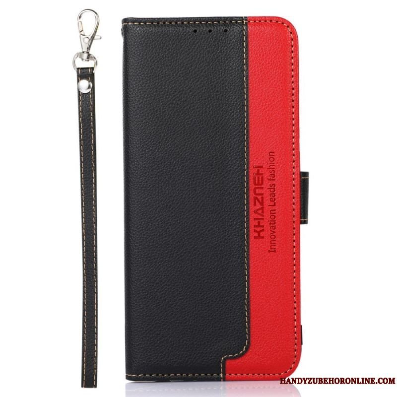 Læder Cover Samsung Galaxy M52 5G Lychee Style Rfid Khazneh
