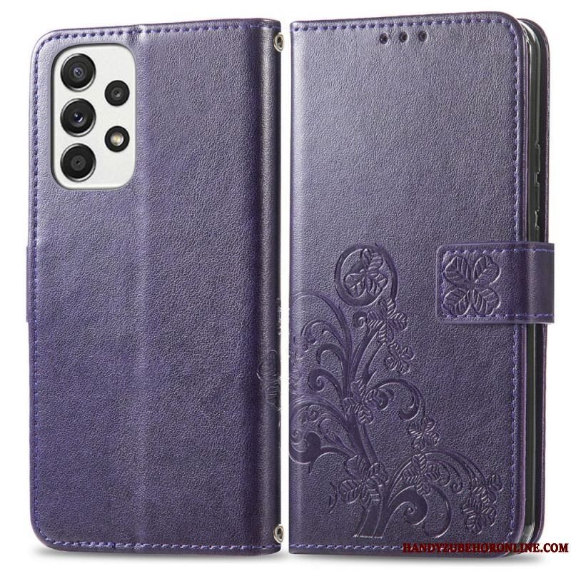 Læder Cover Samsung Galaxy M53 5G Firkløver