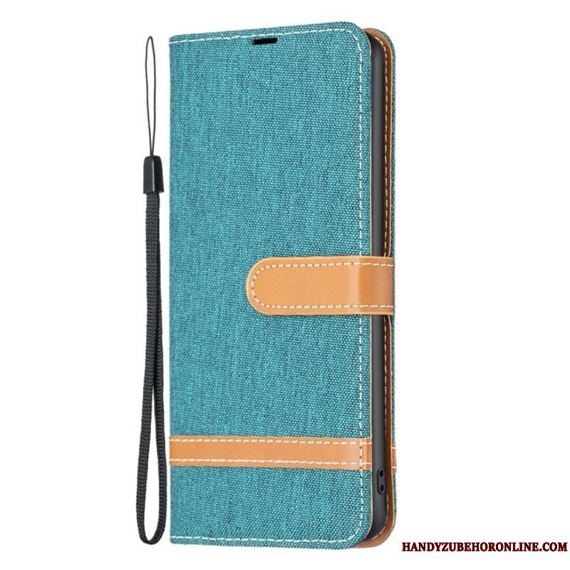 Læder Cover Samsung Galaxy S23 Ultra 5G Klud Og Snor