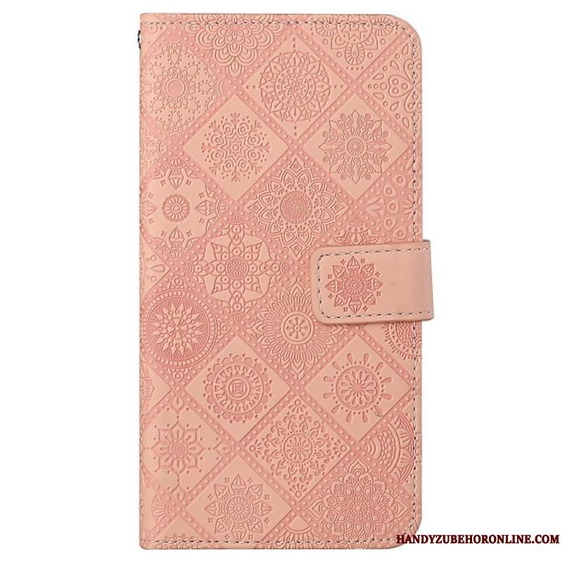 Læder Cover Xiaomi 12T / 12T Pro Blomstermønster