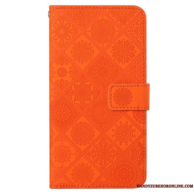 Læder Cover Xiaomi 12T / 12T Pro Blomstermønster