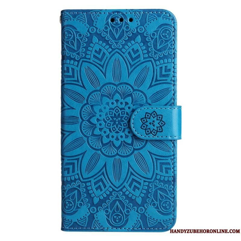 Læder Cover Xiaomi 13 Mandala Sun Med Snor