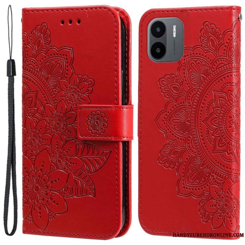 Læder Cover Xiaomi Redmi A1 Blomster Mandala