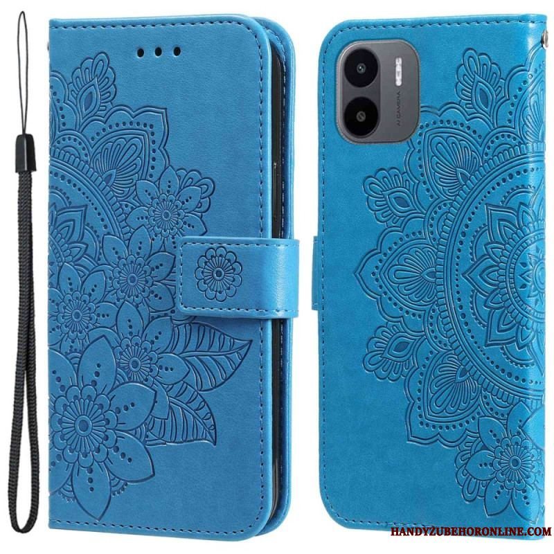 Læder Cover Xiaomi Redmi A1 Blomster Mandala