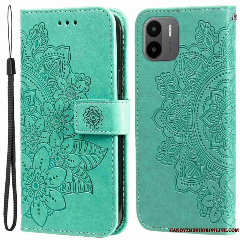 Læder Cover Xiaomi Redmi A1 Blomster Mandala